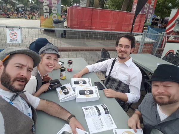 the Beer Tent Reviews crew at the 2019 Edmonton Fringe